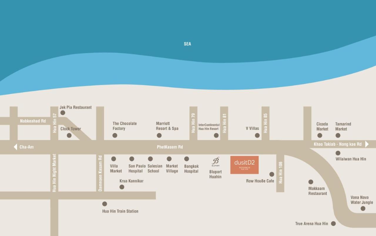 Huahin Dusitd2 Residences, Apartments Near Beach Zewnętrze zdjęcie